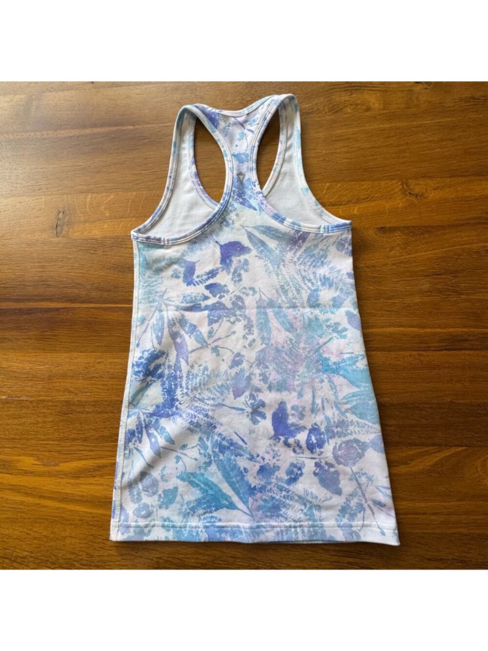 IVIVVA Lululemon Racerback Tank Top Girls 8 Leaves Blue Purple Athletic Shirt - Picture 2 of 8